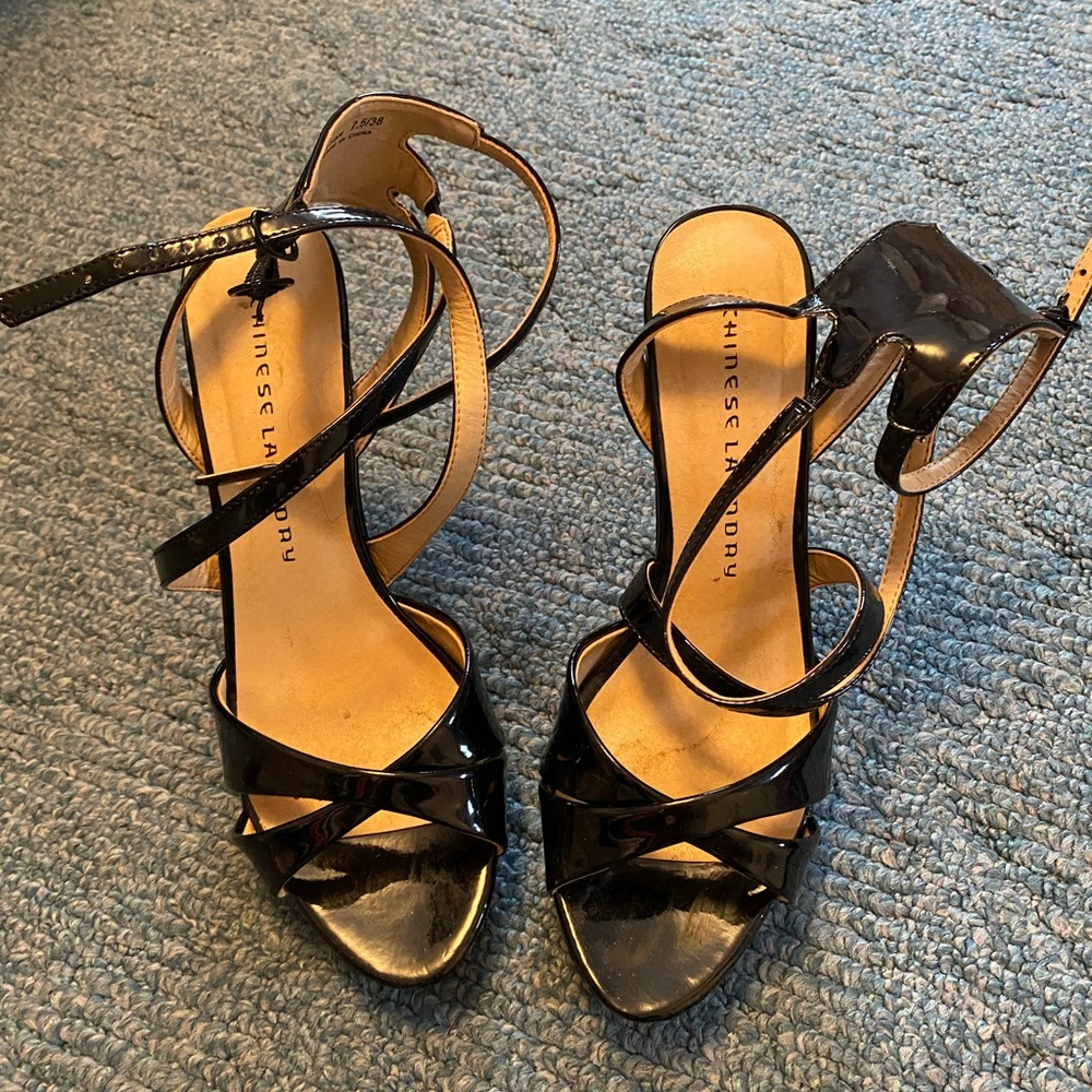 Chinese Laundry black high heel sandal